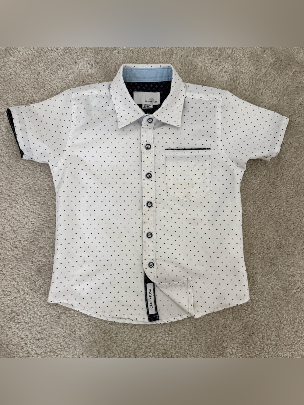 Craft+Flow White Short-Sleeve Print Shirt